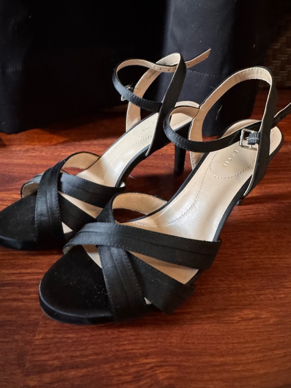 NEW- Kelly & Katie Black Strappy Heeled Sandals